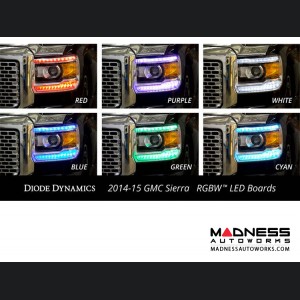 GMC Sierra Multicolor DRL LED Boards - Multicolor and White